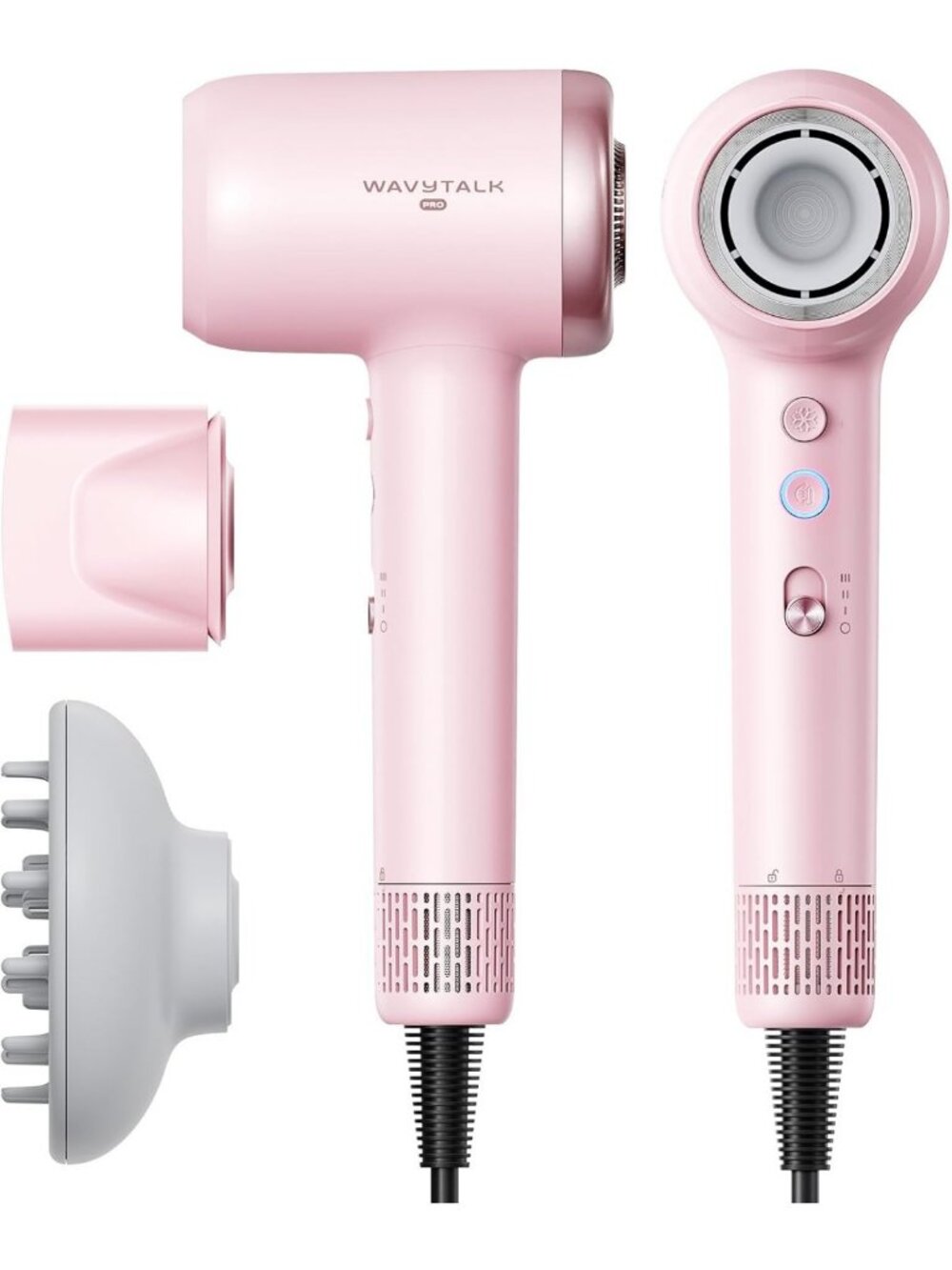 Fast Drying Hair Dryer with Diffuser - Professional Salon Quality, Lightweight